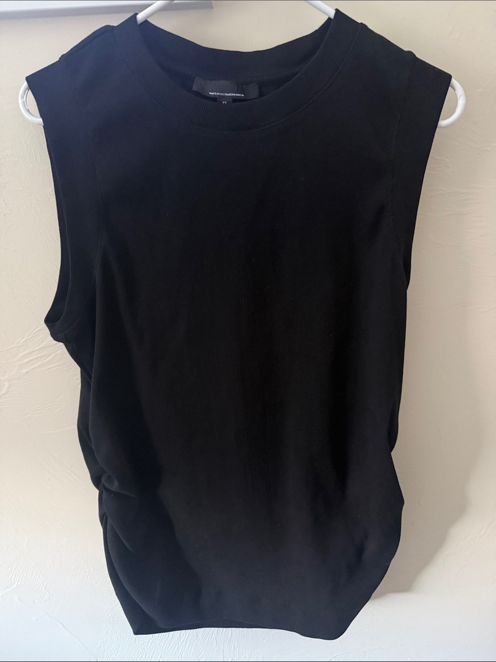 White House Black Market Black Sleeveless Crewneck Tank